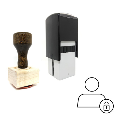 "Lock User" rubber stamp with 3 sample imprints of the image