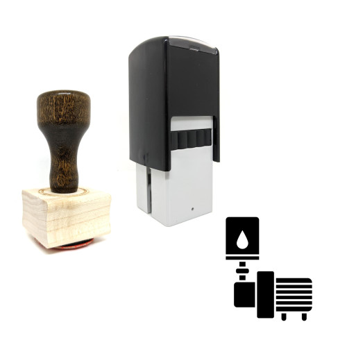 "Water Pump" rubber stamp with 3 sample imprints of the image
