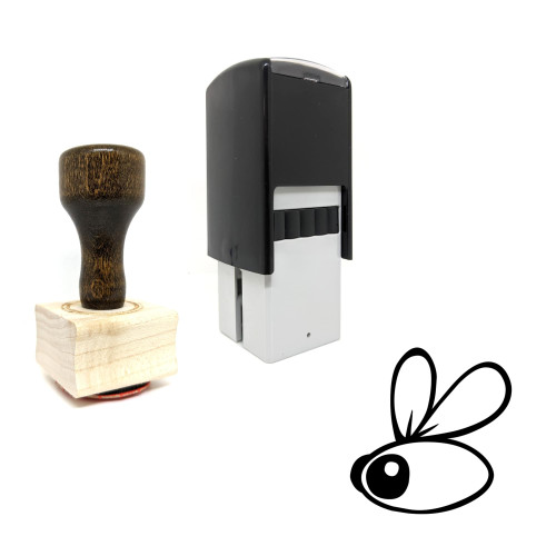 "Fly" rubber stamp with 3 sample imprints of the image