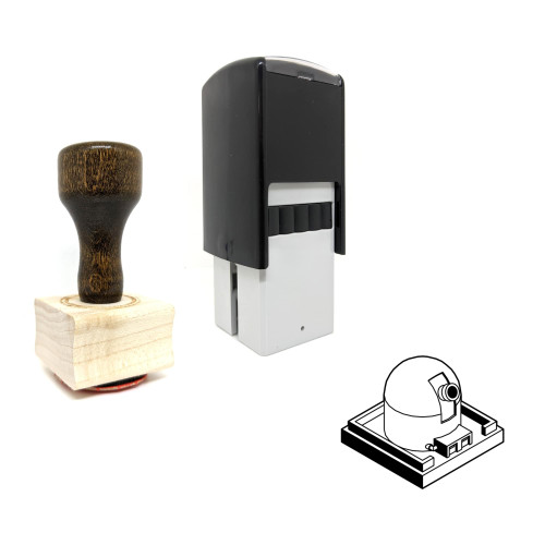 "Cannon" rubber stamp with 3 sample imprints of the image