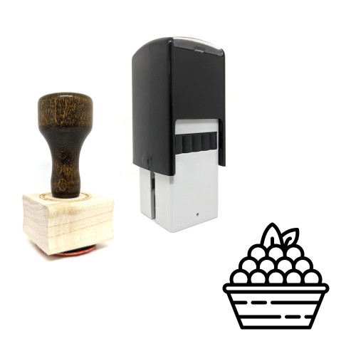 "Caviar" rubber stamp with 3 sample imprints of the image