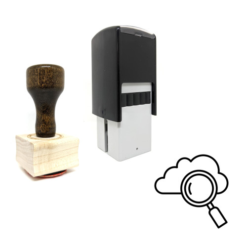 "Cloud Search" rubber stamp with 3 sample imprints of the image