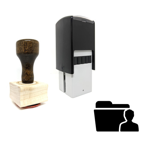 "User Folder" rubber stamp with 3 sample imprints of the image