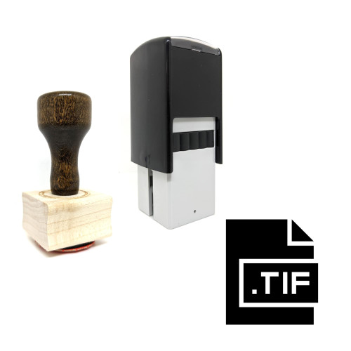 "Tif" rubber stamp with 3 sample imprints of the image