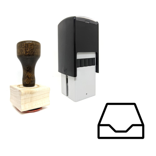 "Mail Box" rubber stamp with 3 sample imprints of the image
