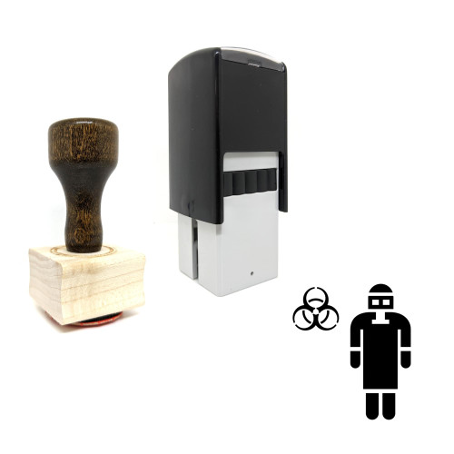 "‪Personal Protective Equipment‬" rubber stamp with 3 sample imprints of the image