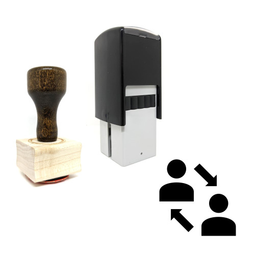 "Communication" rubber stamp with 3 sample imprints of the image