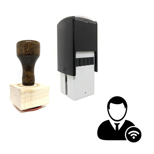 "Wifi User" rubber stamp with 3 sample imprints of the image
