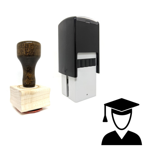 "Male Student" rubber stamp with 3 sample imprints of the image