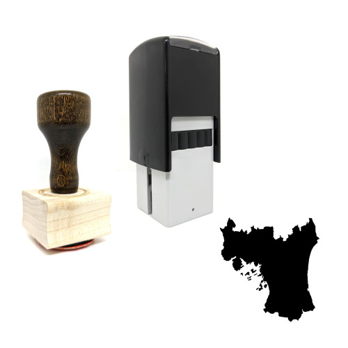 "Oslo Black" rubber stamp with 3 sample imprints of the image