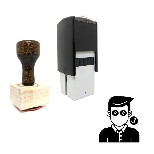 "College Student" rubber stamp with 3 sample imprints of the image