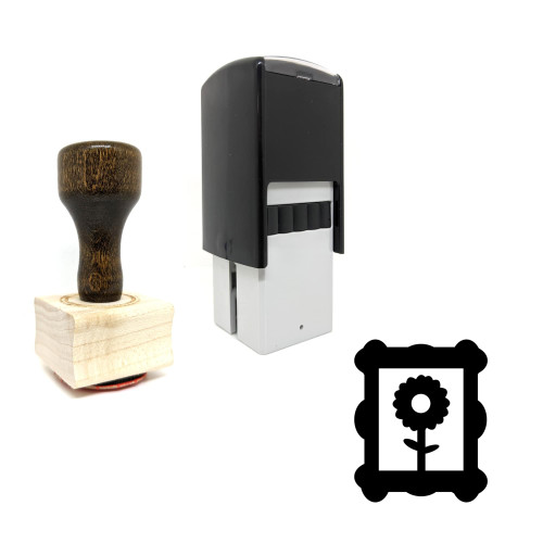 "Picture" rubber stamp with 3 sample imprints of the image