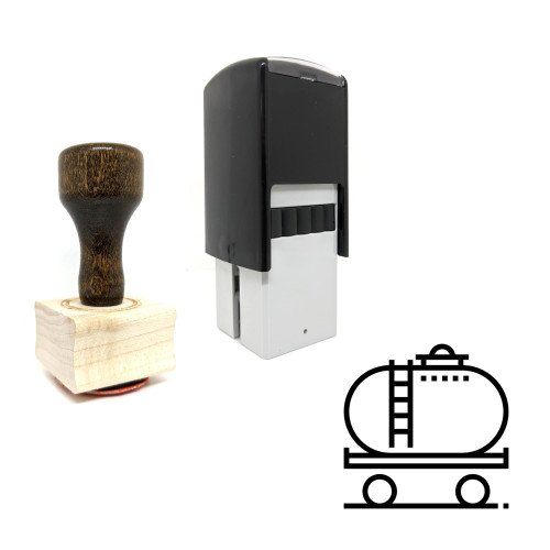 "Oil" rubber stamp with 3 sample imprints of the image