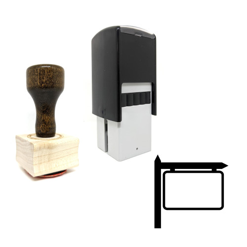 "Sign" rubber stamp with 3 sample imprints of the image
