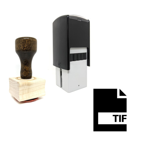 "Tif" rubber stamp with 3 sample imprints of the image