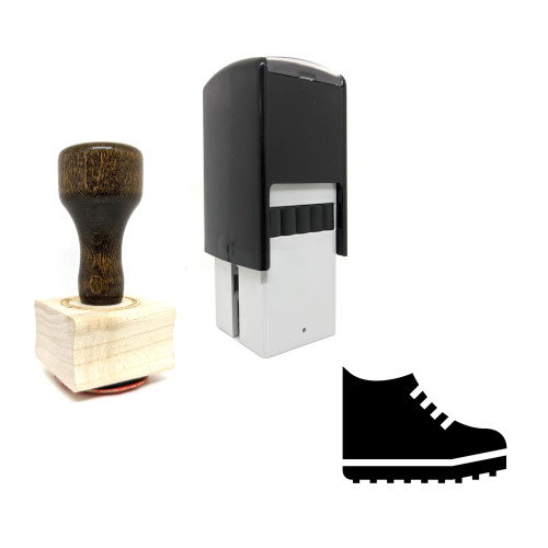 "Footwear" rubber stamp with 3 sample imprints of the image