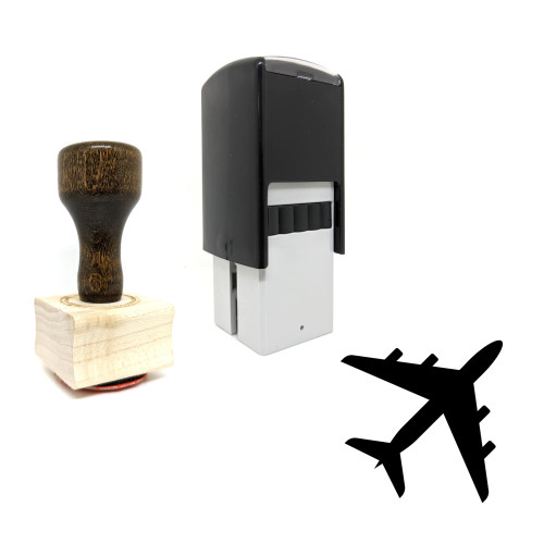 "Airplane" rubber stamp with 3 sample imprints of the image