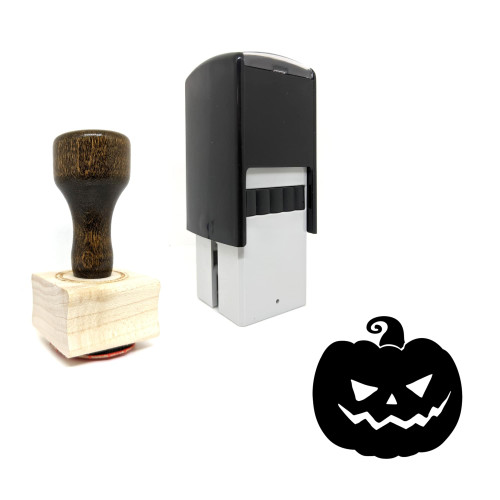 "Jack O' Lantern" rubber stamp with 3 sample imprints of the image