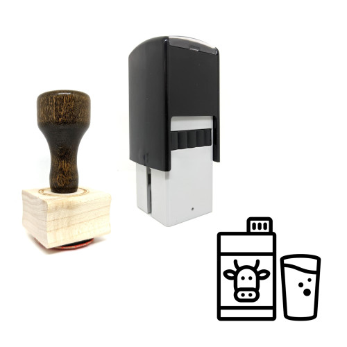 "Dairy" rubber stamp with 3 sample imprints of the image