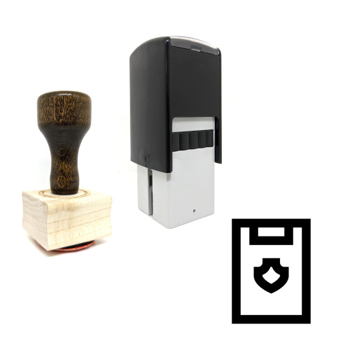 "Secure Document" rubber stamp with 3 sample imprints of the image