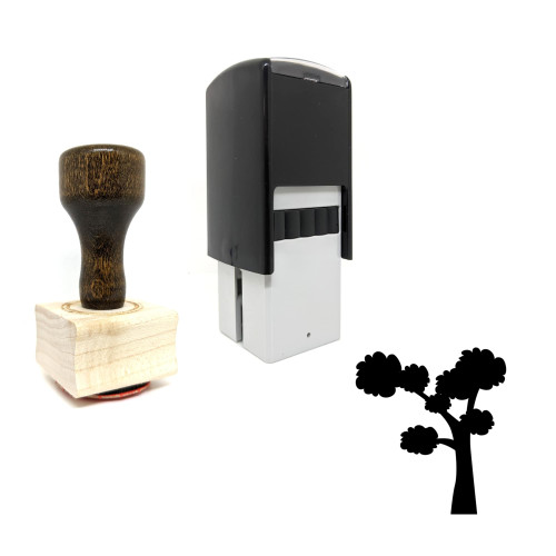 "Tree" rubber stamp with 3 sample imprints of the image