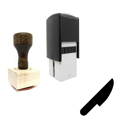 "Knife" rubber stamp with 3 sample imprints of the image