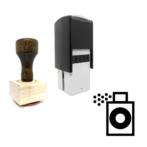 "Spray Paint" rubber stamp with 3 sample imprints of the image