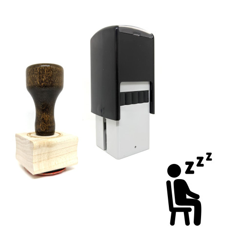 "Sleepy" rubber stamp with 3 sample imprints of the image