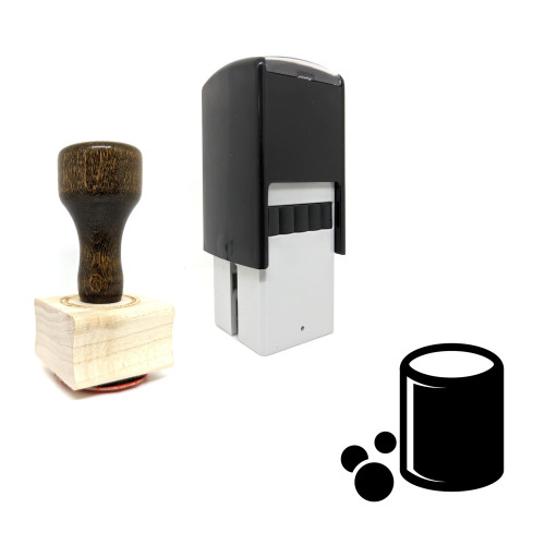 "Medicine" rubber stamp with 3 sample imprints of the image