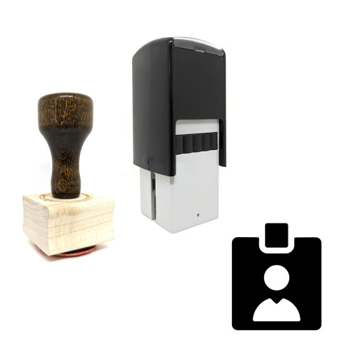 "Id Card" rubber stamp with 3 sample imprints of the image