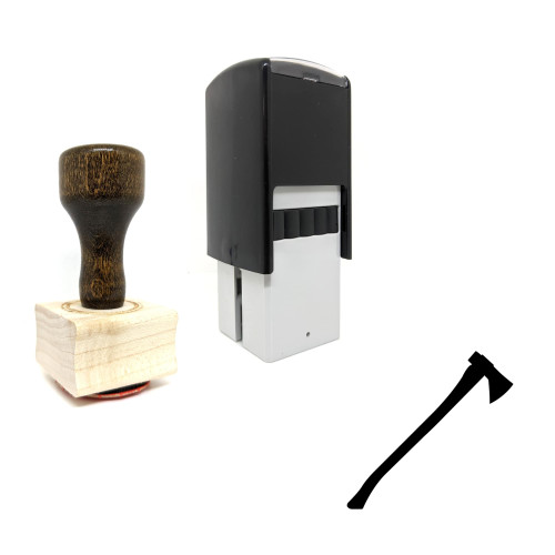 "Axe" rubber stamp with 3 sample imprints of the image