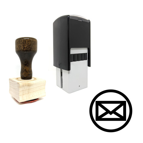 "Email" rubber stamp with 3 sample imprints of the image