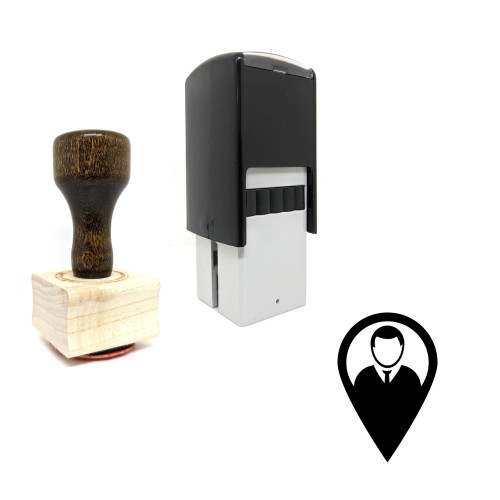 "User Location" rubber stamp with 3 sample imprints of the image