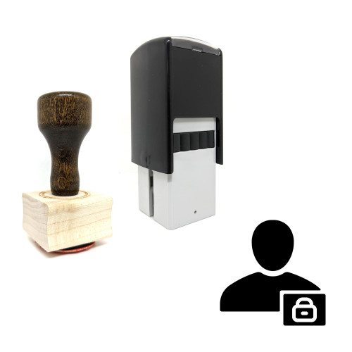 "Lock User" rubber stamp with 3 sample imprints of the image