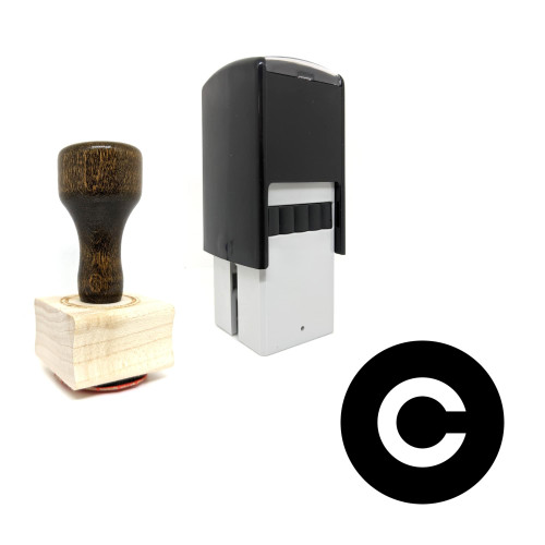 "Copyright" rubber stamp with 3 sample imprints of the image