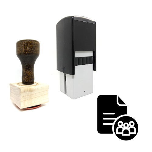 "Files And Folders" rubber stamp with 3 sample imprints of the image