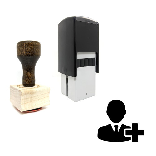 "Add User" rubber stamp with 3 sample imprints of the image