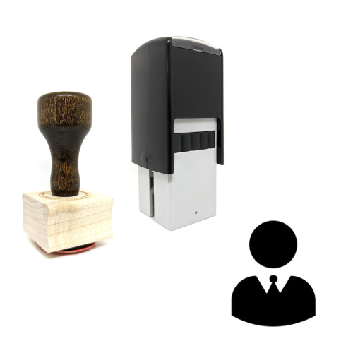 "Business Person" rubber stamp with 3 sample imprints of the image