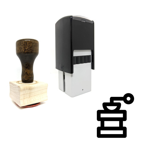 "Coffee Grinder" rubber stamp with 3 sample imprints of the image