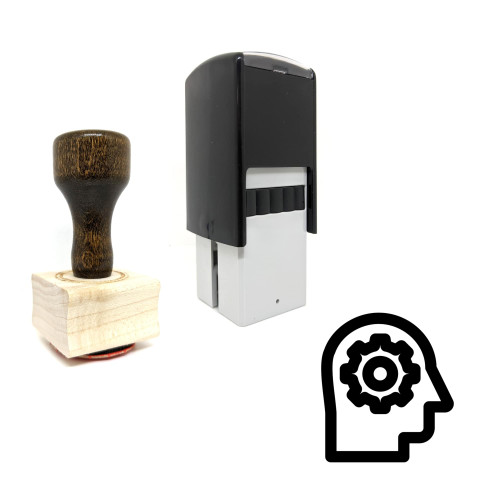 "Intelligent" rubber stamp with 3 sample imprints of the image