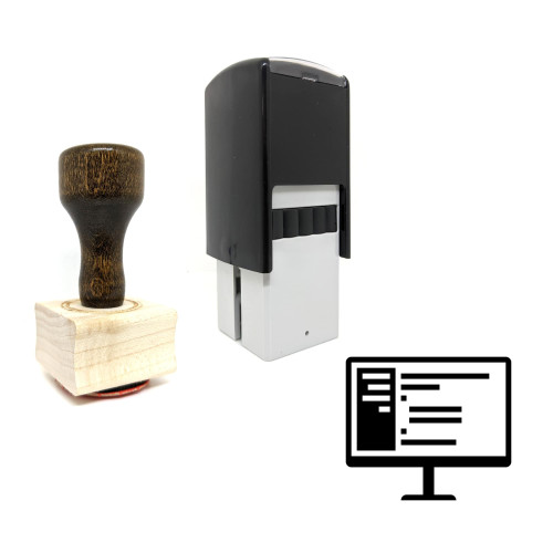 "Computer Programming" rubber stamp with 3 sample imprints of the image