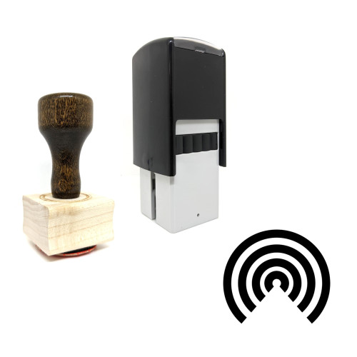 "Airdrop" rubber stamp with 3 sample imprints of the image