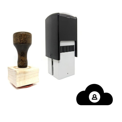 "Cloud User" rubber stamp with 3 sample imprints of the image