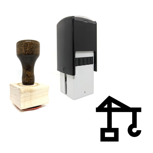 "Container Lifter" rubber stamp with 3 sample imprints of the image