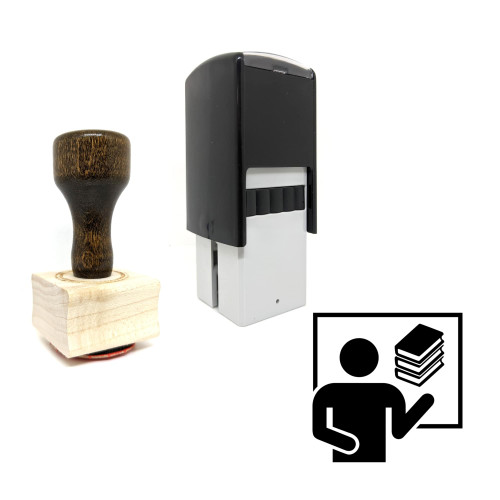"English Professor" rubber stamp with 3 sample imprints of the image