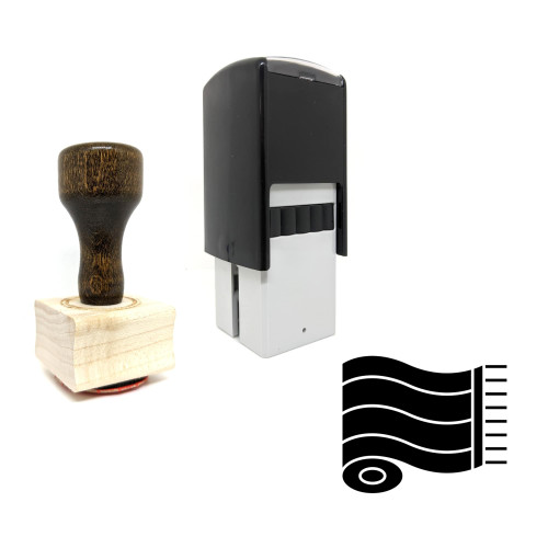 "Carpet" rubber stamp with 3 sample imprints of the image