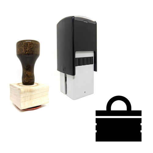 "Lock" rubber stamp with 3 sample imprints of the image