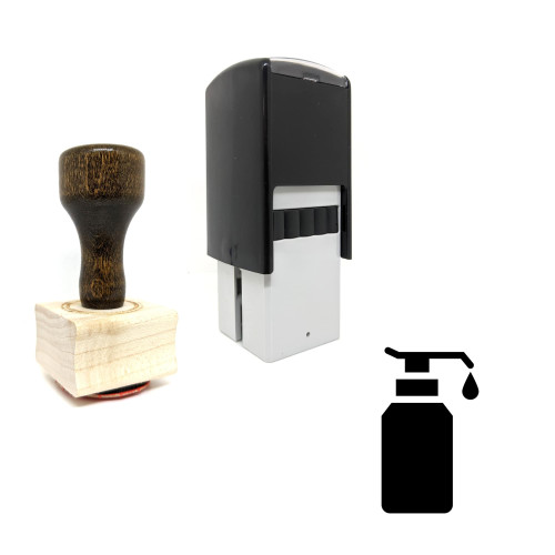 "Soap Dispenser" rubber stamp with 3 sample imprints of the image