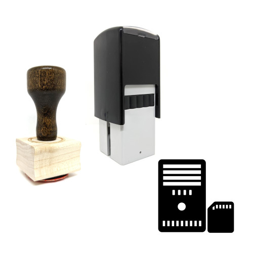 "Data Storage" rubber stamp with 3 sample imprints of the image