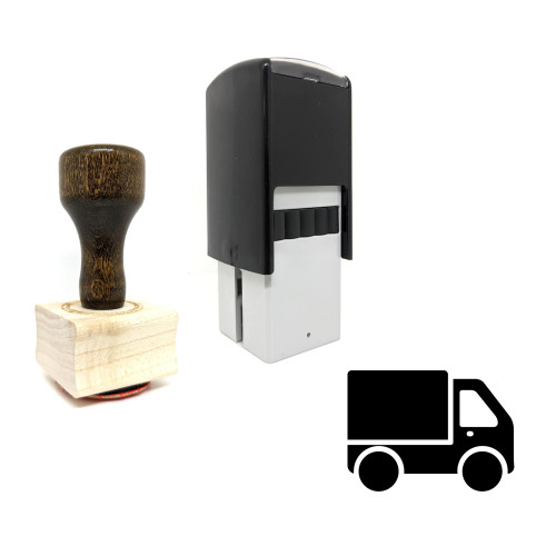 "Cargo Truck" rubber stamp with 3 sample imprints of the image